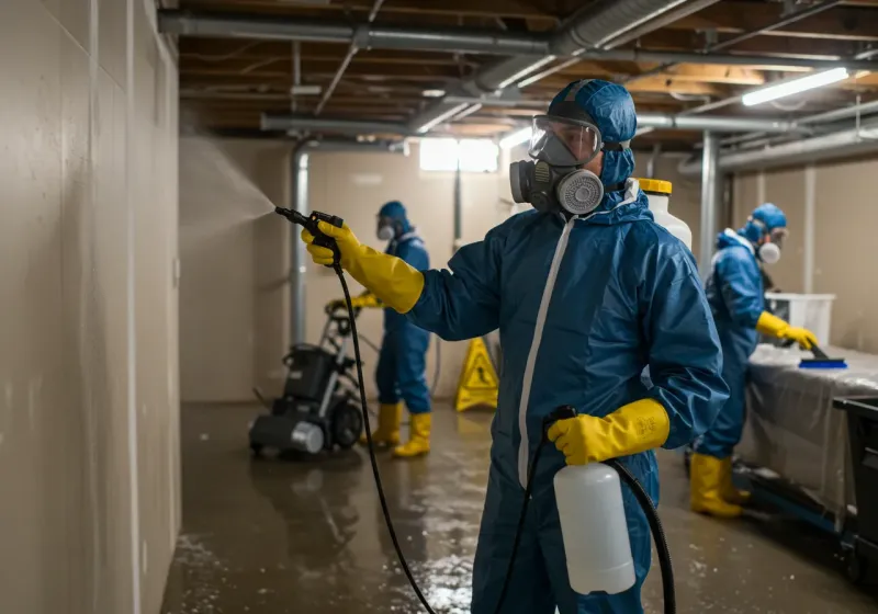 Basement Sanitization and Antimicrobial Treatment process in Newport, NC